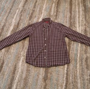 Arizona Jeans Men's XL Burgundy and Gray Flannel